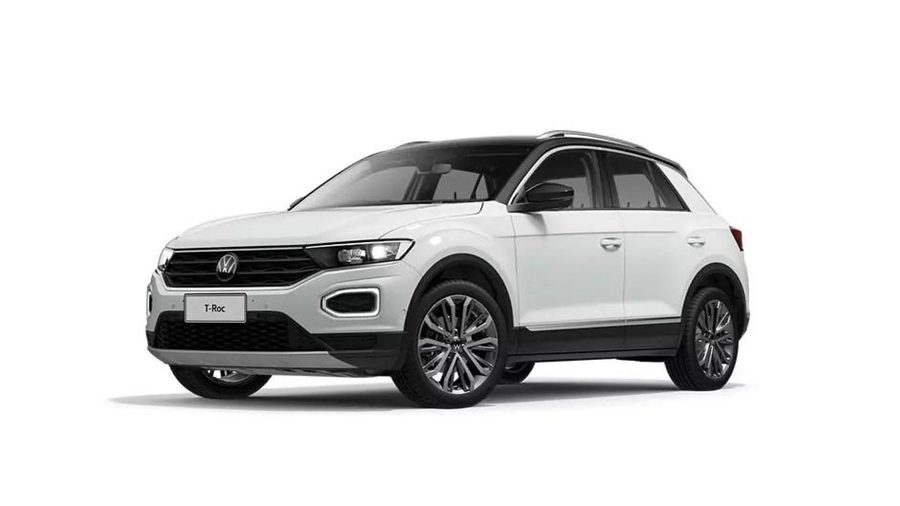 Volkswagen T-Roc rental car parked ready for collection near Rhodes Airport